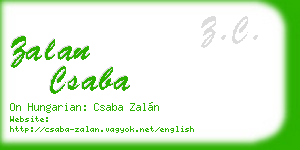 zalan csaba business card